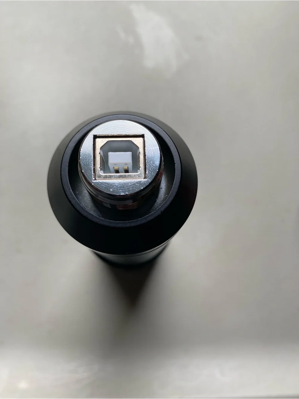 Black USB Desktop Microphone with Echo and Volume Controls